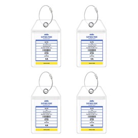 ZAMXHUG Cruise Luggage Tags – 4 Pieces Suitcase Tags Transparent Suitcase Tags Luggage Tags Pack Sign with 4 Screwable Metal Strap Waterproof for Suitcase Pack Bag, 16.5 x 10 cm