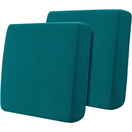 Hokway Stretch Couch Cushion Slipcovers Reversible Cushion Replacement Slipcovers Sofa Cushion Covers(Teal, 2)