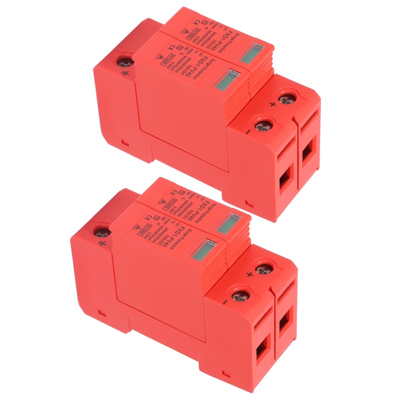 2Pcs Surge Protective Devices DC Photovoltaic Arrester 2P 40KA with