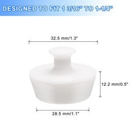 uxcell 6 Pcs Drain Stopper, Silicone Bathtub Stopper 1 3/16" to 1-1/4" Kitchen Sink Drain Stopper Bathroom Drain Plug with Handle for Laundry, Sink, Shower, Washbasin Cover