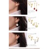 R-days Daikanyama Earrings Converter, Screw Type, Gold, Silver, Painless, Crystal