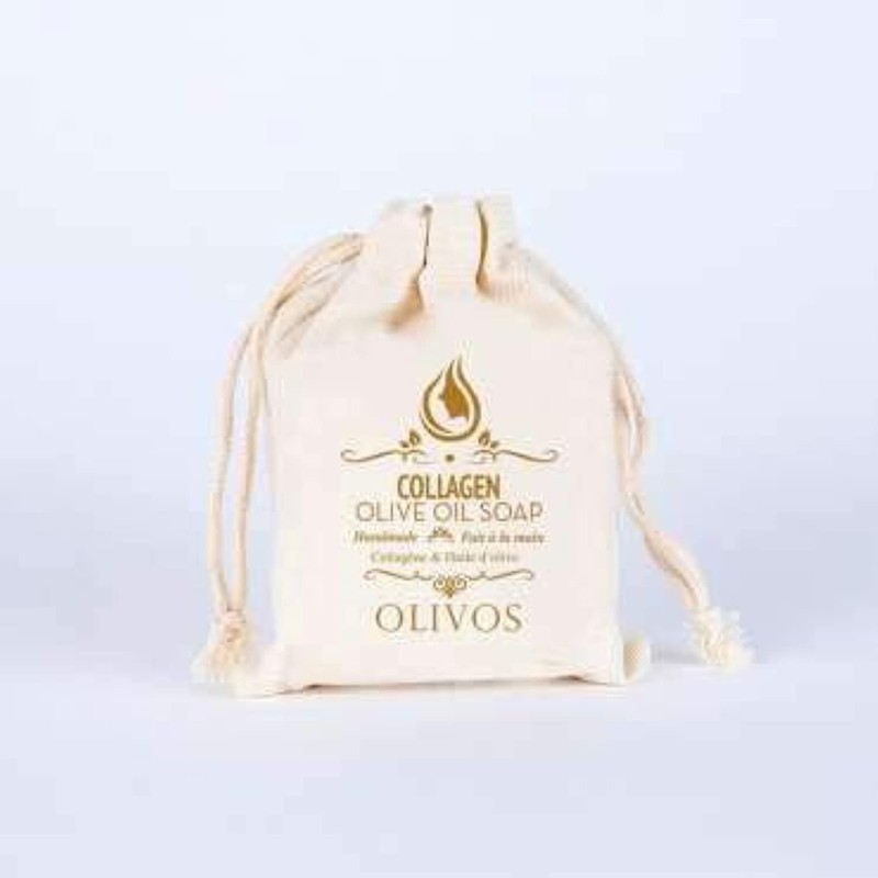 Olivos Collagen Olive Oil Soap in Canvas Bag 150 G