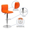 Flash Furniture Modern Orange Vinyl Adjustable Bar Stool with Back,