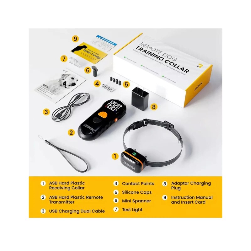 REININ Dog Training Collar with Remote 2625ft Range, Waterproof E