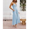BTFBM Women 2024 Summer Spaghetti Strap Dress Sleeveless V Neck