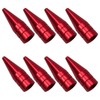 8 Purple Long Spiked Valve Stem Caps Mental Thread Kit/Set