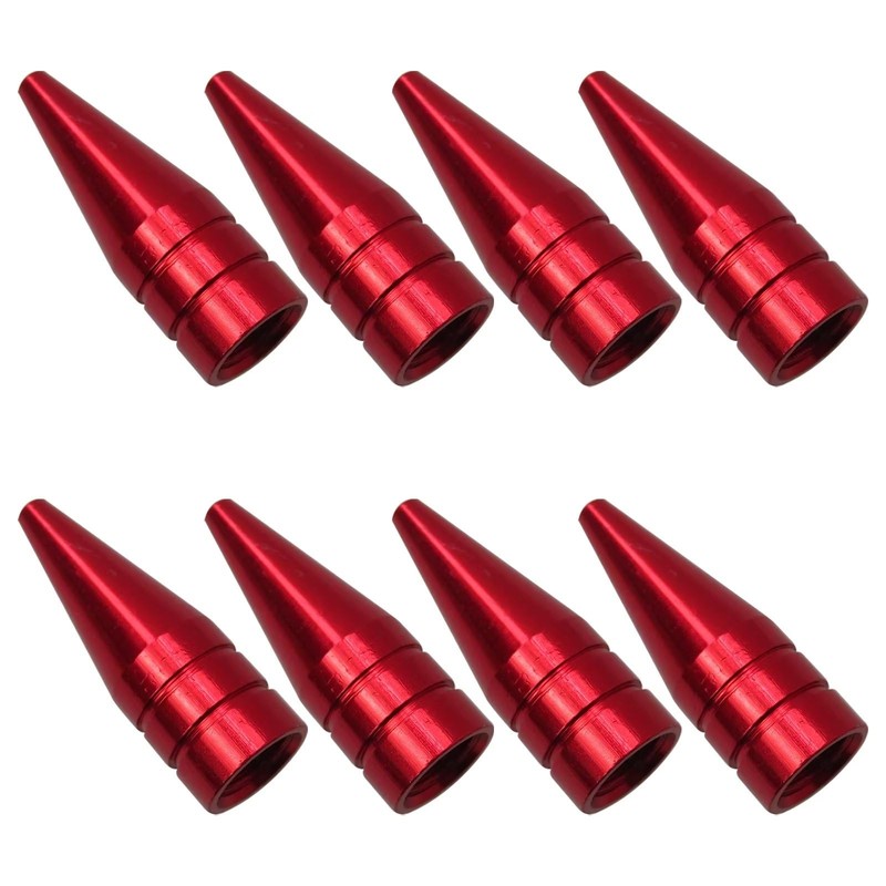 8 Purple Long Spiked Valve Stem Caps Mental Thread Kit/Set