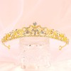 TOBATOBA Gold Tiara Gold Crown for Women Girls Crystal Princess