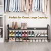 LINZINAR Shoe Rack 2 Tier Storage Organizer for Closet Entryway