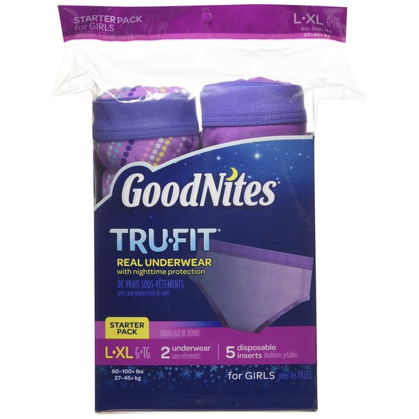 Goodnites Durable Underwear Starter Kit Large/X-Large Girl, 7-Count