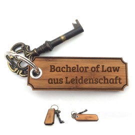 Mr. & Mrs. Panda Bachelor of Law Key Ring - Gift, Gifts, Engraving, Gifts, Congratulations, Bag Pendant, Lucky Charm, brown
