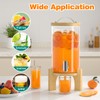 VOVUVK 1.2 Gallon Glass Drink Dispenser For Parties, beverage dispenser