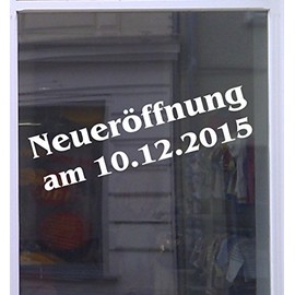 Don Cappello New Opening with Date Shop Window Lettering Sticker Advertising Car Shop White 1 Piece 100 cm