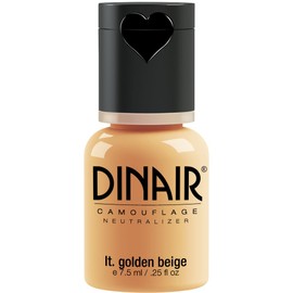 Dinair Airbrush Makeup Foundation | Light Golden Beige 0.25 oz | Camouflage Neutralizer - Covers Scars, Acne, Tattoos, Vitiligo, Under Eye circles, Sun Spots