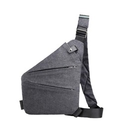 Anti-Theft Travel Bag, Multiple Pockets, Chest Bag, Travel Bag, Anti-Theft Crossbody Bag for Men and Women, Shoulder Backpack, Personal Bag for Cycling, Hiking, gray, Sporty