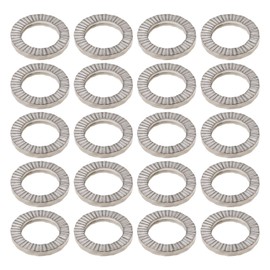 ECSiNG 20pcs M8 Wedge Manganese Steel Washers Double Stack Locking Washers Outer Diameter 13.5mm Thickness 2mm for Pressure Distribution of Bolts and Nuts