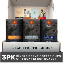 Copper Moon Coffee Gift Box, Single Serve Pods for Keurig K-Cup Brewers, Variety Pack, Medium Roast, Dark Roast and Strong Roast, 36 Count