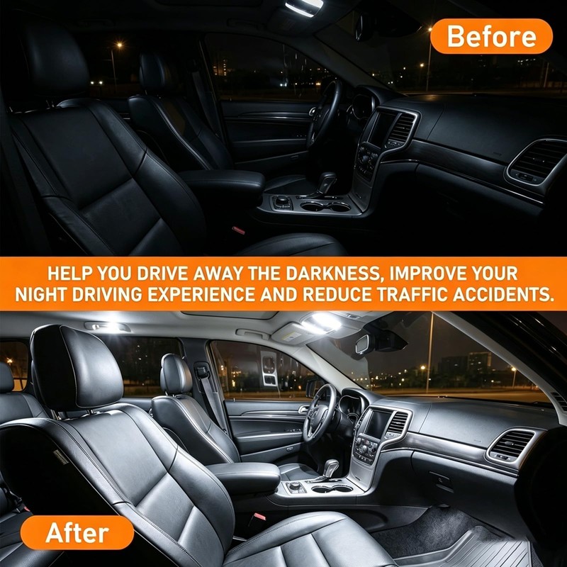 YYTQP 24PCS LED Interior Light Kit, Multi-Spec Bulbs Including 31mm