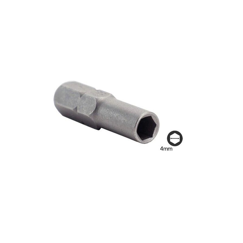 Precision 1/4" (6.35mm) hex shank to 4 mm driver socket