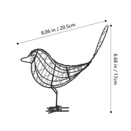 Cabilock 2 Pcs Iron Art Bird Desktop Ornament, Chic Wire Bird Figurine for Home Decoration, Lightweight Tabletop Decor for Living Room and Photography