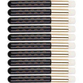 Cepillo Limpiador de Pestañas, Cepillos de champú para Pestañas Faciales, Acrílico de Tubo Dorado para el Hogar (BLACK)
