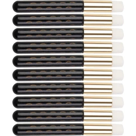 Cepillo Limpiador de Pestañas, Cepillos de champú para Pestañas Faciales, Acrílico de Tubo Dorado para el Hogar (BLACK)