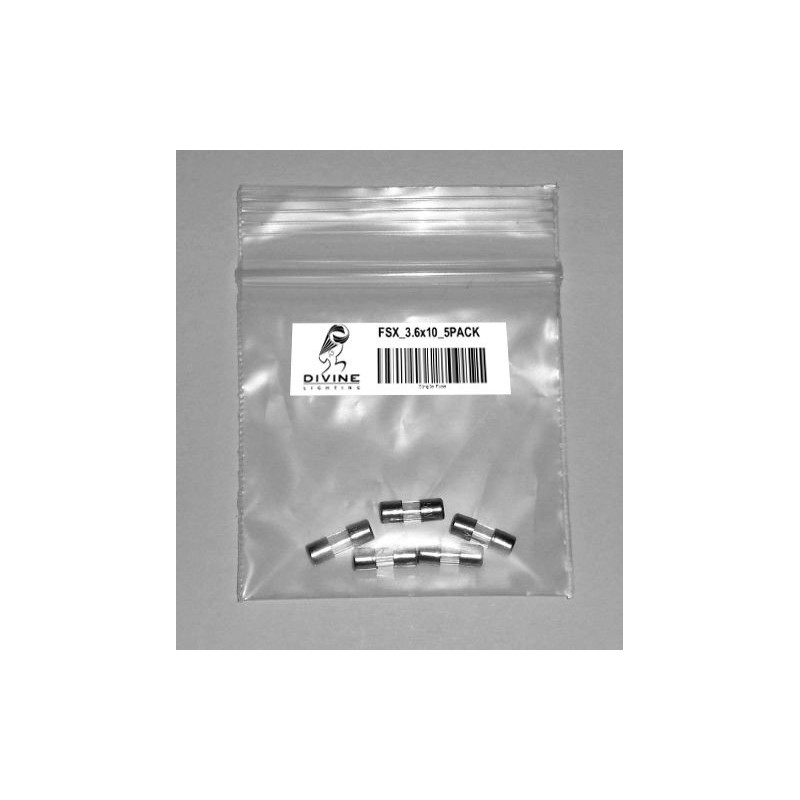 Divine Lighting 2.5A (2.5 Amp) GMA Glass Fuses, 3.6x10mm (0.14