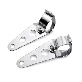 Bruce & Shark Headlight Mounting Bracket Stay for Honda Suzuki Yamaha Motorcycle Universal Chrome