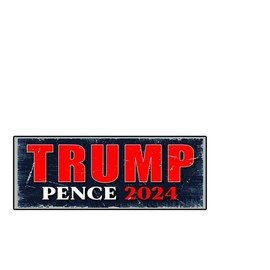 Trump Pence 2024 Bumper Sticker Decal (3.37" x 9") | Peel & Stick | Political, Stickers, Politics, Republican, Trump, MAGA, American, Pence