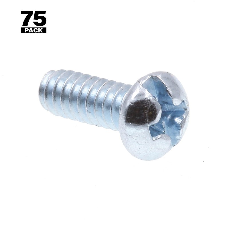 Prime-Line 9003018 Machine Screws, Round Head, Phillips/Slotted Combination Drive, #6-32