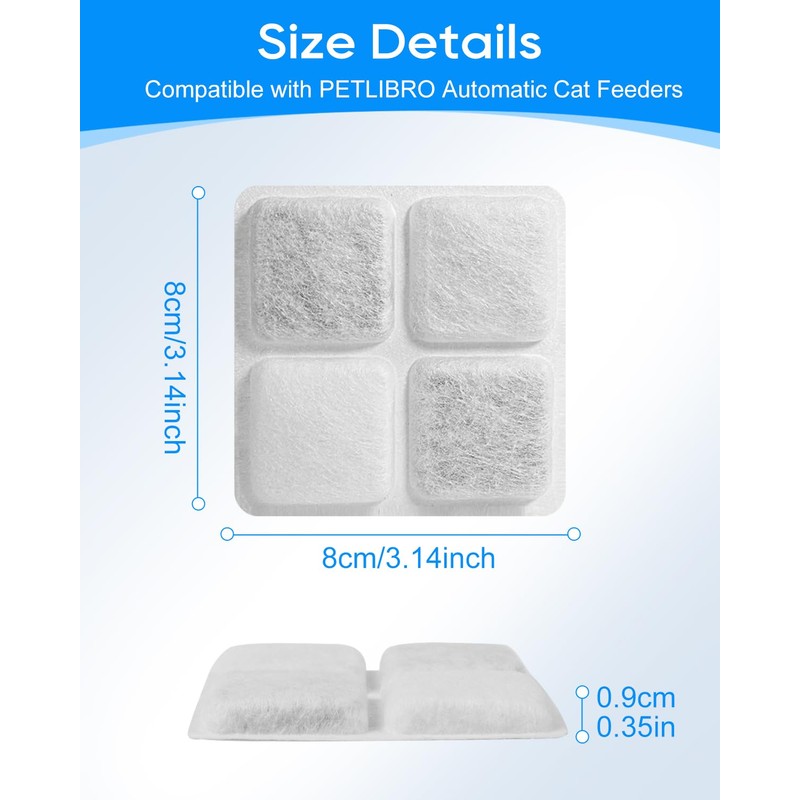 ZaKaBox 8pcs Desiccant Bags,Suitable for PETLIBRO PLAF101, PLAF005,PLAF006,PLAF103,PLAF203,PLAF301 Automatic Cat