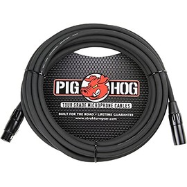 Pig Hog PHM15 Cable de micrófono XLR de alto rendimiento, 8 mm, 15 pies, negro