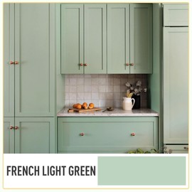 DWIL Acrylic Wood Paint for Furniture - Semi-Gloss Paint Suitable for Wood Surface Renovation, All match Paint, Non-Toxic & Odorless, Eco-Friendly & Healthy (32oz with Tools, French Light Green)