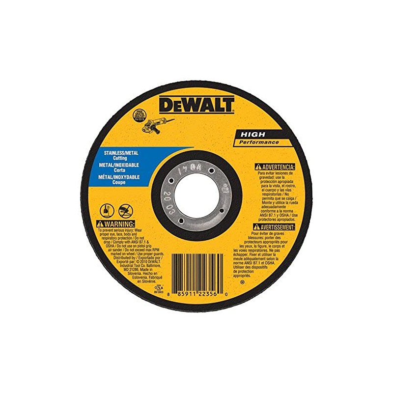 DeWalt DW8065S Cfree Thin Cutoff Wheel, 7-Inch x.045 x 7/8-Inch