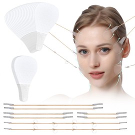 Facelift Tape Set - 80 Invisible Stickers & 4 Lifting Ropes for Instant V-Shape Contouring of Face, Neck & Eye Area