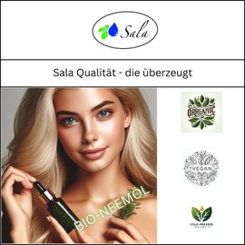 Sala Organic Neem Oil Cold Pressed with Salamul (Replaces Rimulgan) Emulsifier Ready Mixed 250 ml HDPE