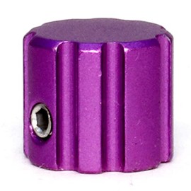 LABMETRIC 6 Instrument Control KNOBS, w/Set Screw and Wrench, Anodized Aluminum, Guitar Radio DIY, Purp