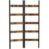 ZIIWIND Foldable Blanket Ladder, 5-Tier Ladder Shelf, Decorative Ladder with