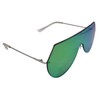 Komonee Rimless Shield Sunglasses Silver Frame Iridescent Lens Tint Glasses