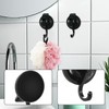 2 Pieces Black Hooks and 2 Pieces Transparent Hooks, Suction