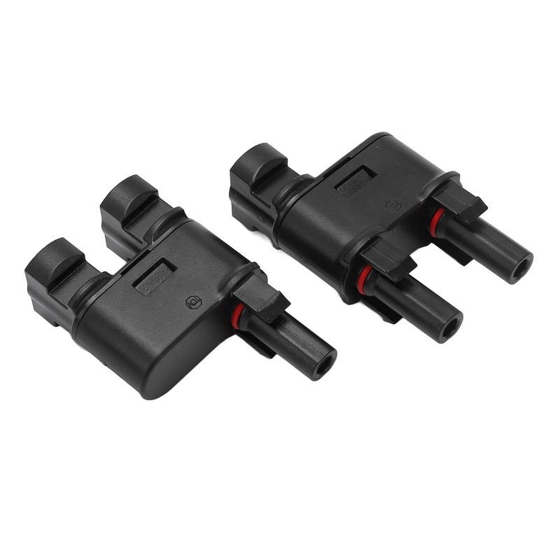 2PCS Solar PV Connector 2 to 1 Photovoltaic Crimp Connector