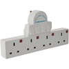 Pro-Elec 4 Gang Adaptor Switch, PL10031