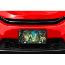 Twisted R Design Fairies in Forest Aluminum Front License Plate Car Accessory Vanity Plate