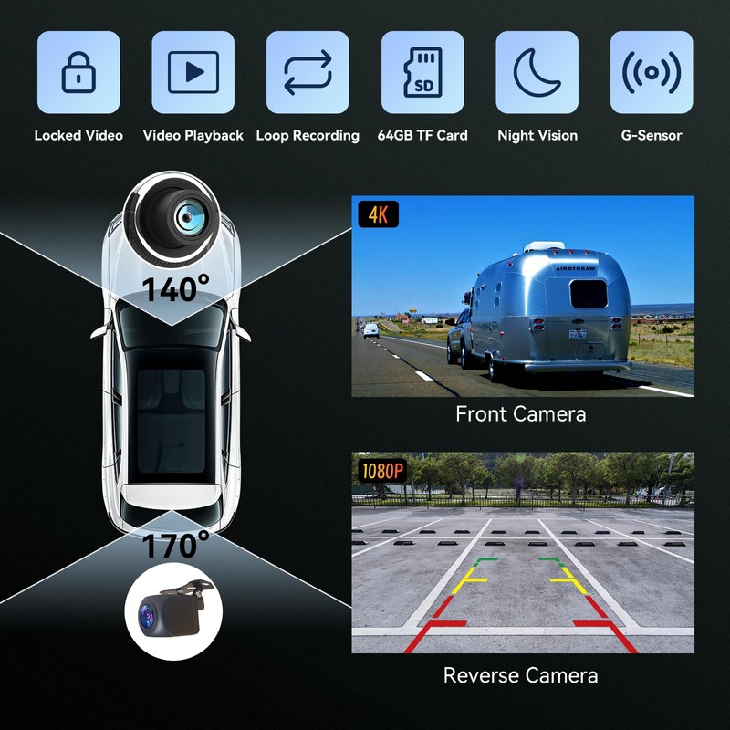 7” Wireless Carplay &Android Auto IPS Touch Screen, Portable Car