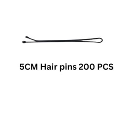 ALTIJARAT INT- 200 Pcs Hair Grips For Thick Hair With Box- Kirby Grips Black - Hair Pins For Women Size 5CM - Bobby Pins Black Hair. (Black 5CM)