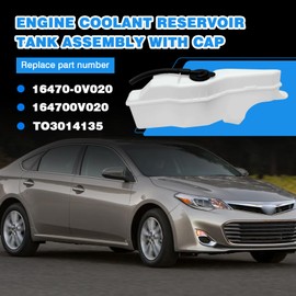 Engine Coolant Reservoir Tank Assembly With Cap Fit for Toyota Avalon 2013-2018 Camry 2012-2017 Lexus ES350 2016-2018 Replace Part Number ‎16470-0V020 164700V020 TO3014135