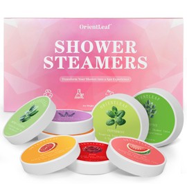 OrientLeaf Shower Steamers Aromatherapy, 8 Pcs Stress Relief Shower Bombs，Self Care & Relaxation Gifts for Mom，Birthday, Valentine's Day, Christmas Gifts for Women and men