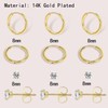 Small Gold Earrings Set for Women, 6 Pairs 14K Gold