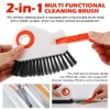 2‑in‑1 Groove Cleaning Brush, Window Track Cleaner with Bristle &