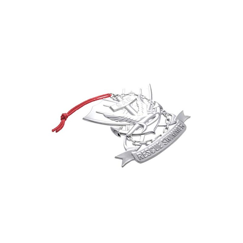 Patriot Accessories Navy Rescue Swimmer SAR Chrome Metal Christmas Ornament